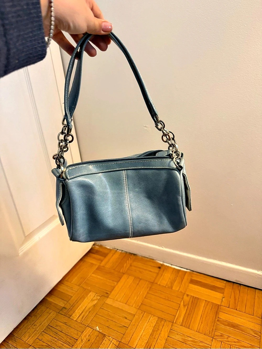 Veneto Blue Shoulder Bag